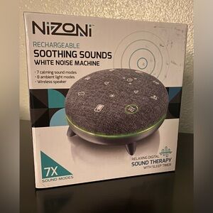 NEW Nizoni Rechargeable Soothing Sounds White Noise White Noise Machine